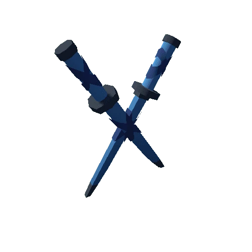 Dual Swords Blue Back
